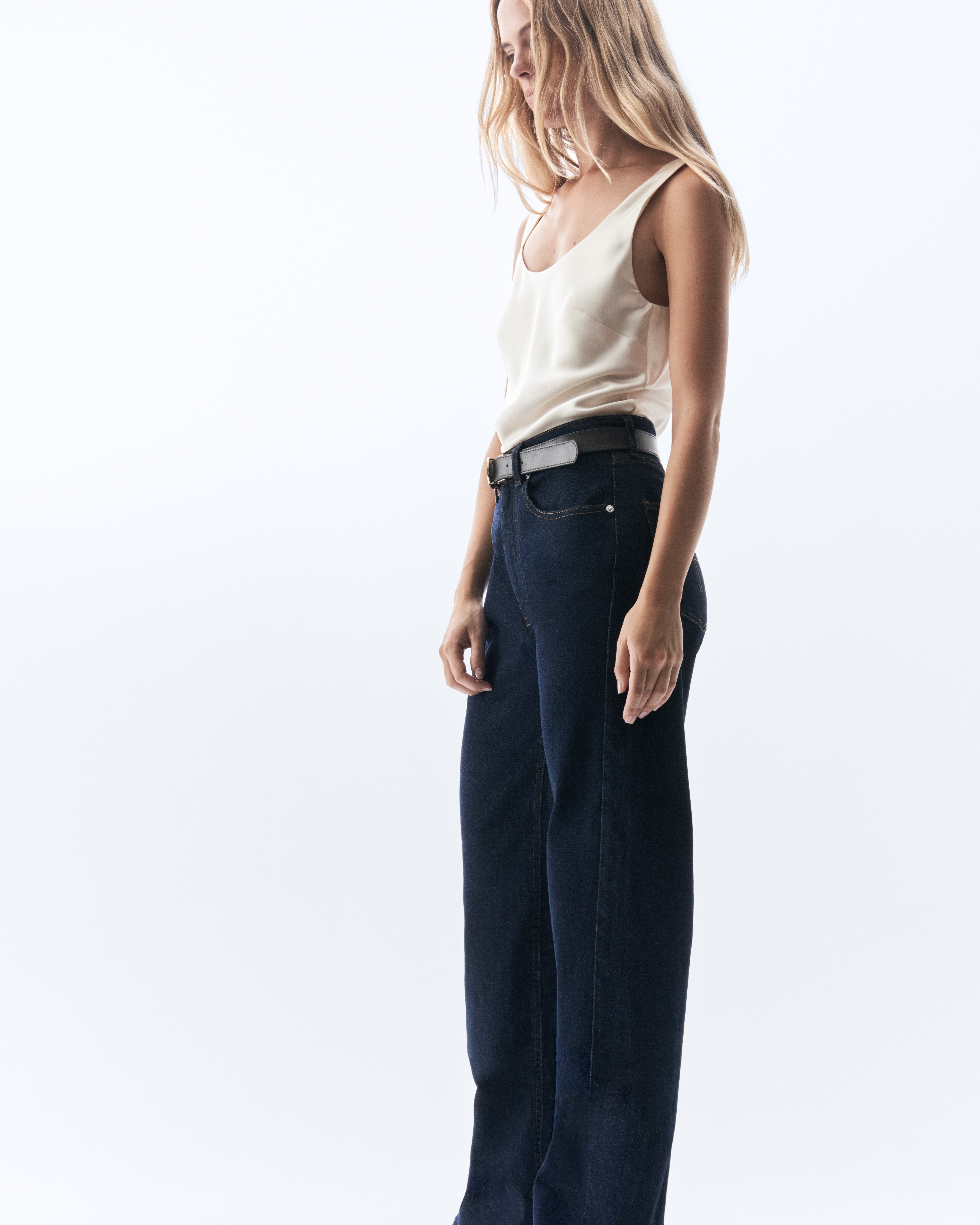 the good stuff campaign — cream tank top, side profile