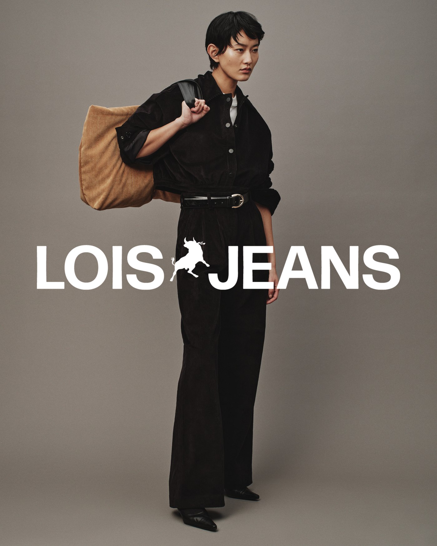 lookbook extension — corduroy jumpsuit & bag look, full look